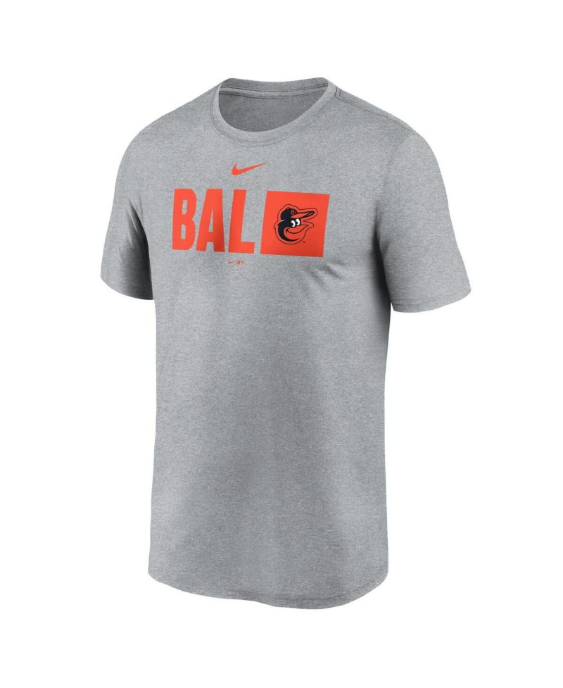 Men's Heather Gray Baltimore Orioles Tricode Legend T-Shirt