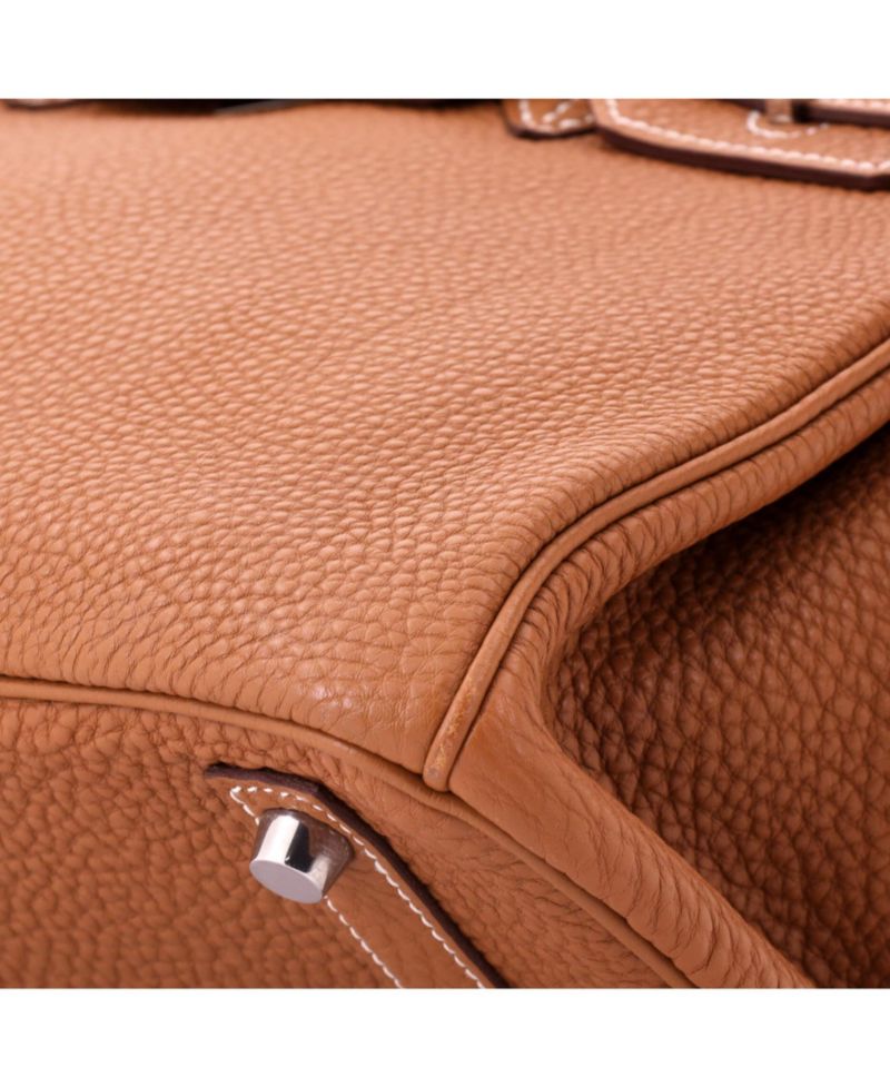 Birkin 30 Handbag Brown Togo with Palladium Hardware