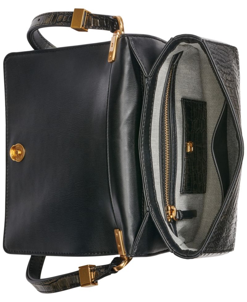 Jericho Metallic Croc Small Convertible Shoulder Handbag