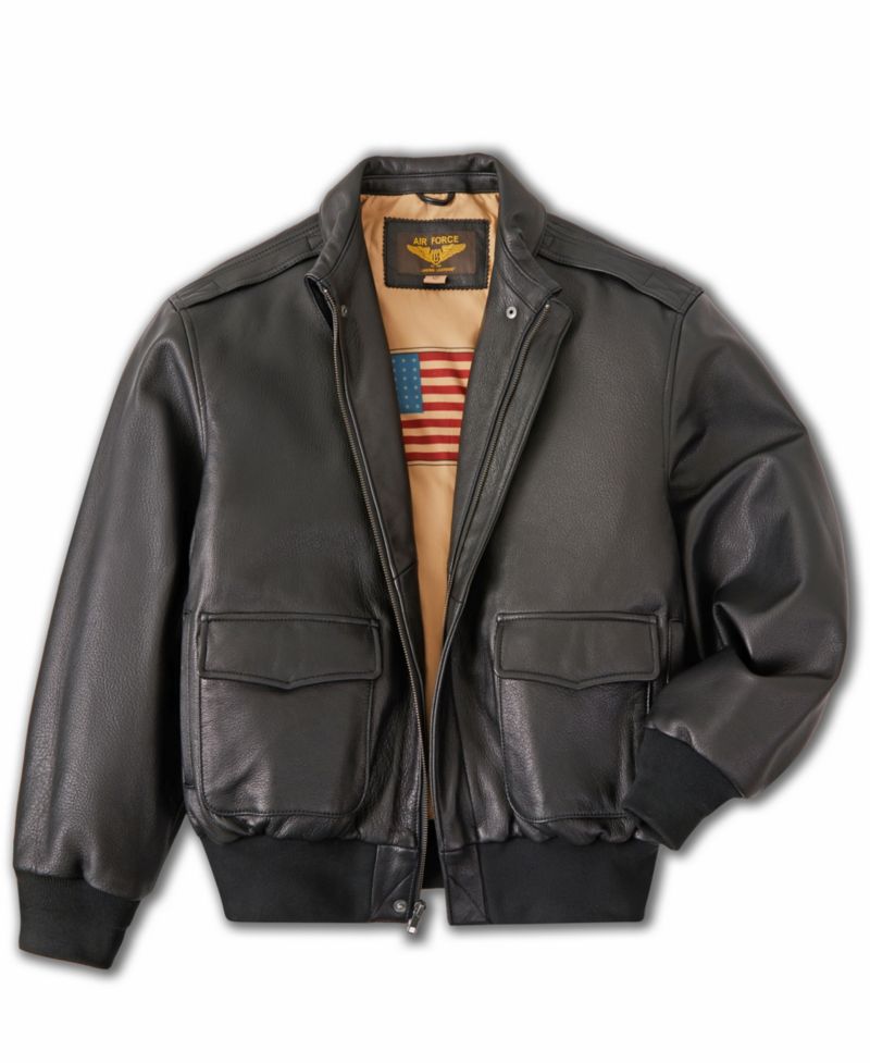 Men's A-2 Leather Flight Bomber Jacket