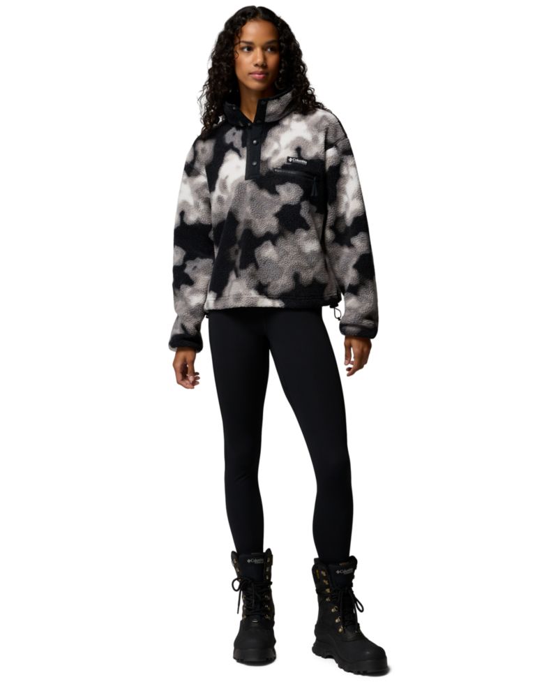 Women's Helvetia™ II Printed Cropped Half-Snap Fleece