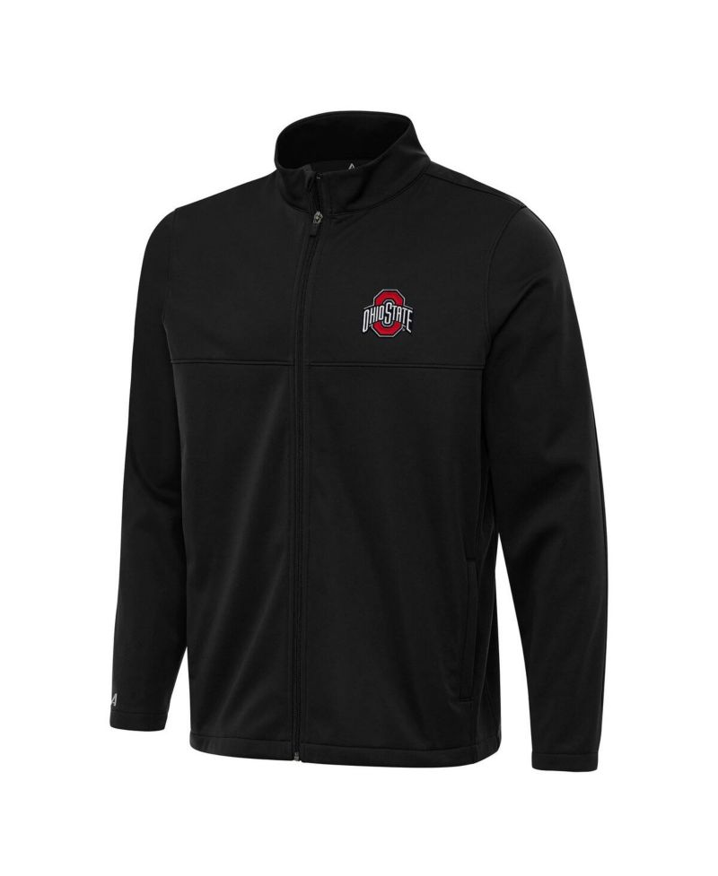 Men's Black Ohio State Buckeyes Links 2 Full-Zip Golf Jacket