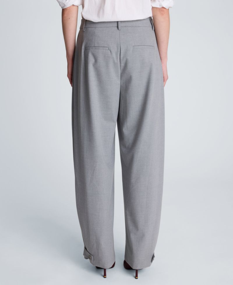 Women's High-Rise Accordion Side-Pleat Wide-Leg Pants