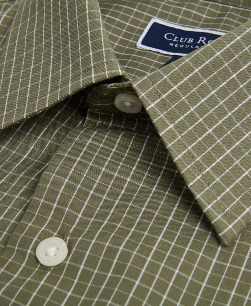 Men's Regular-Fit Micro Check Dress Shirt