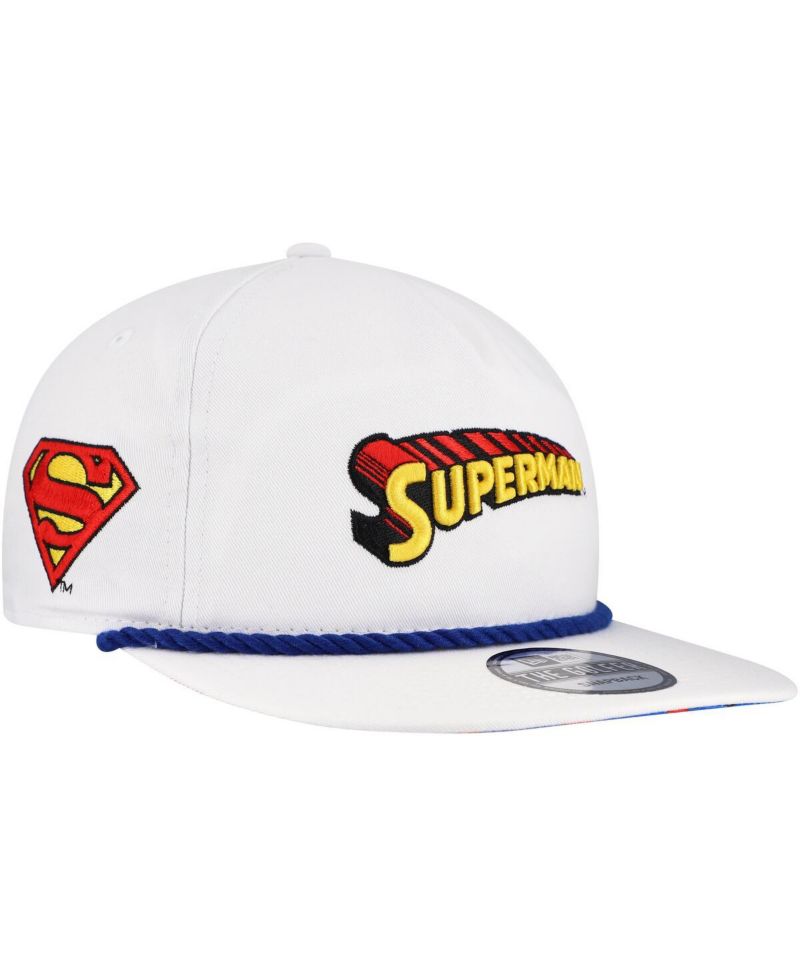 Men's White Superman Golfer Adjustable Hat