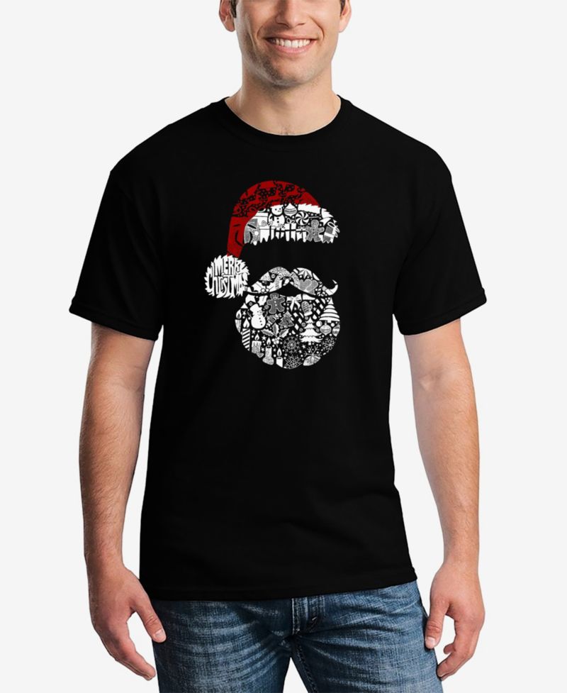 Men's Santa Pics Word Art T-Shirt