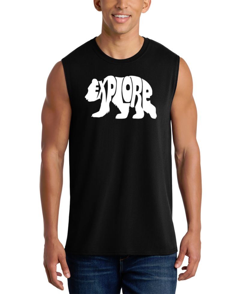 Men's Explore Bear Graphic Silhouette Tank Top
