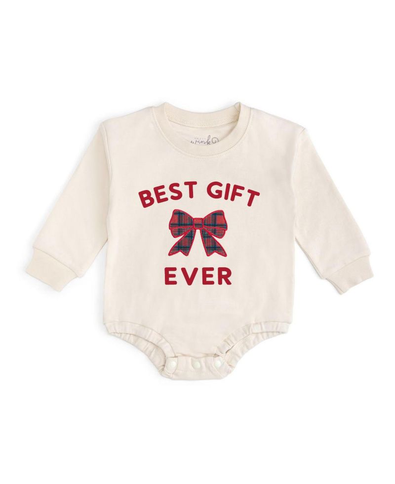 Baby Girls' Best Gift Ever Long-Sleeve Holiday Romper