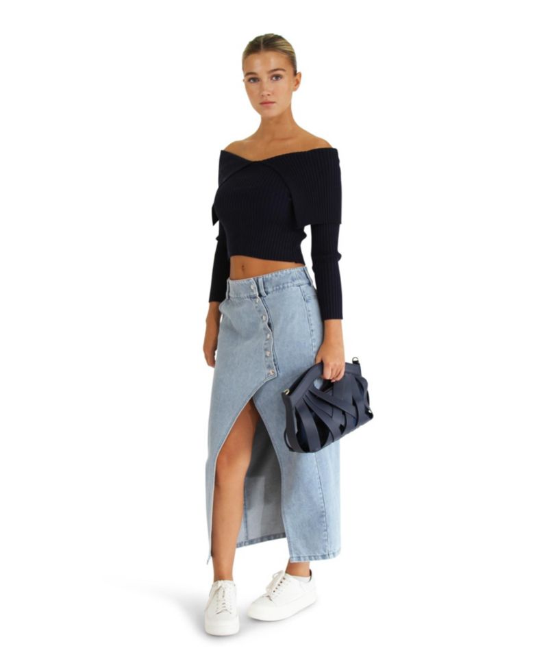 More Than Words Collared Knit Top