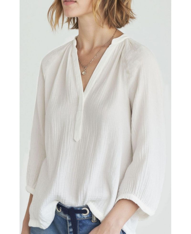 Women's Ocean+Main Fuchsia Gauze Top
