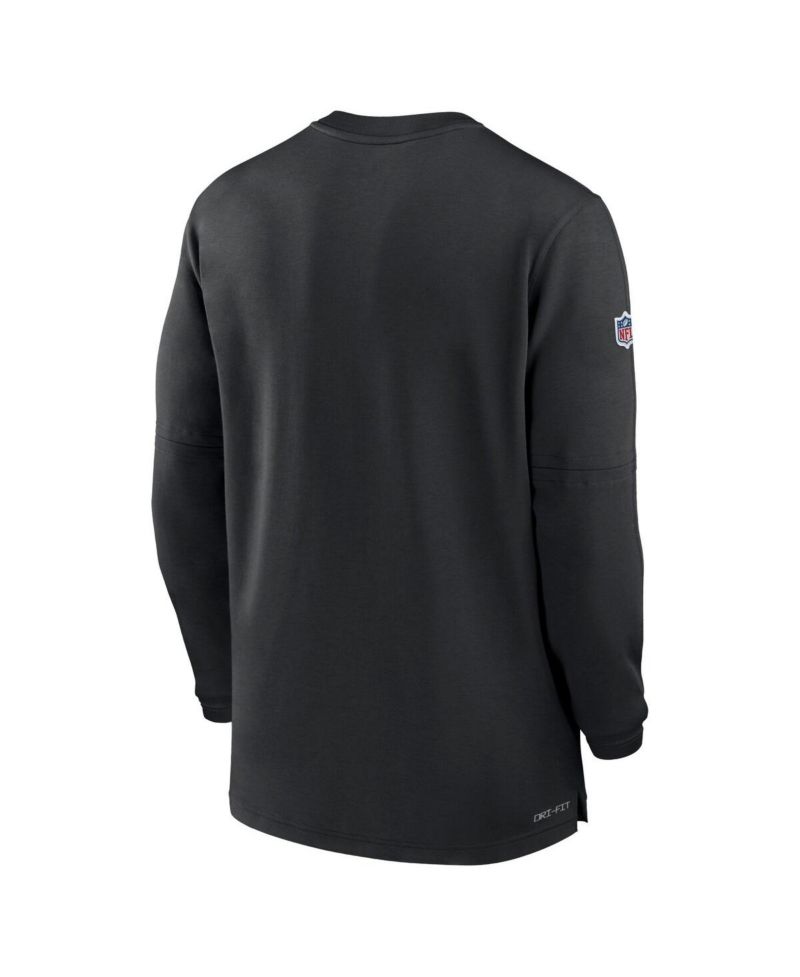 Men's Black Arizona Cardinals 2023 Sideline Performance Long Sleeve Quarter-Zip Top