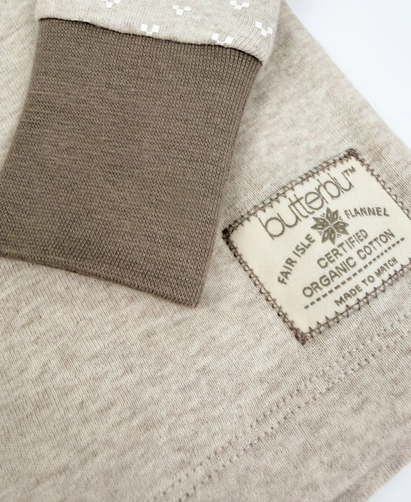 Boys' or Girls' Zen Long-Sleeve Crewneck Organic Cotton Top and Pants, 2-Piece Set