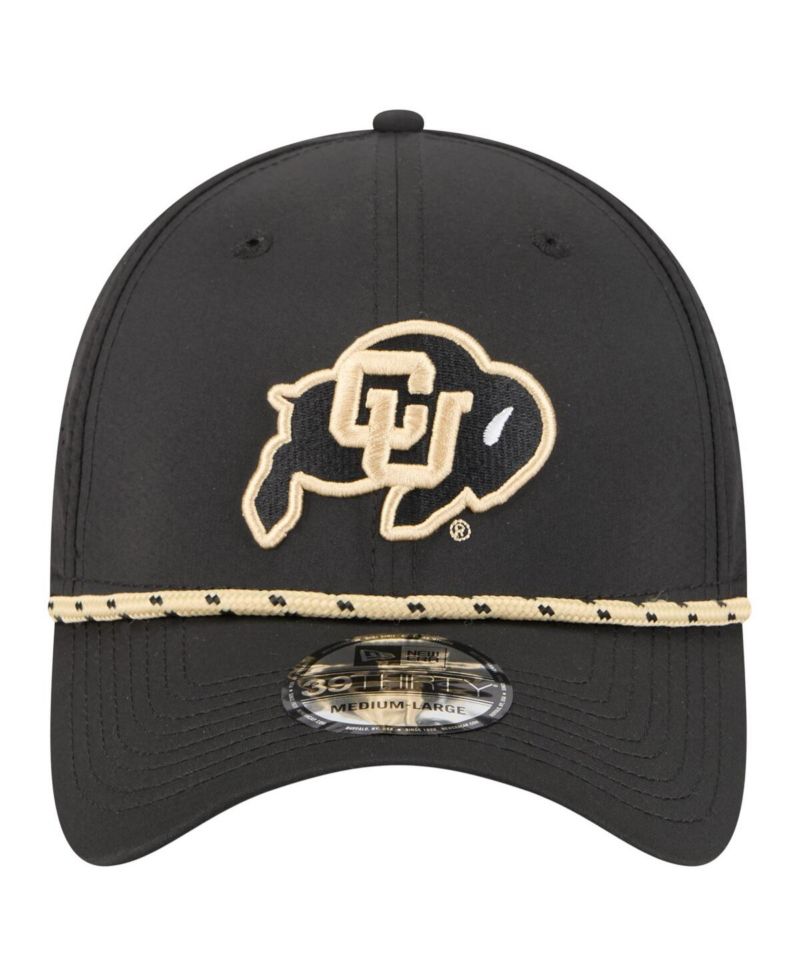Men's Black Colorado Buffaloes Rope 39THIRTY Flex Hat