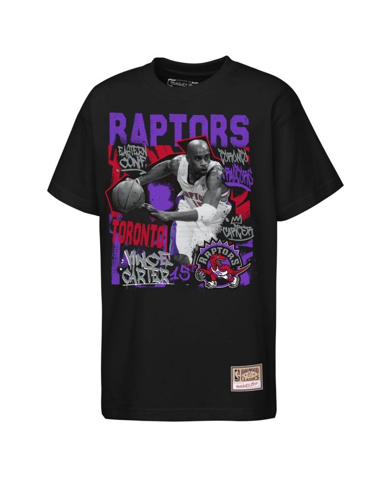 Big Boys and Girls Vince Carter Black Toronto Raptors Star Moment T-Shirt