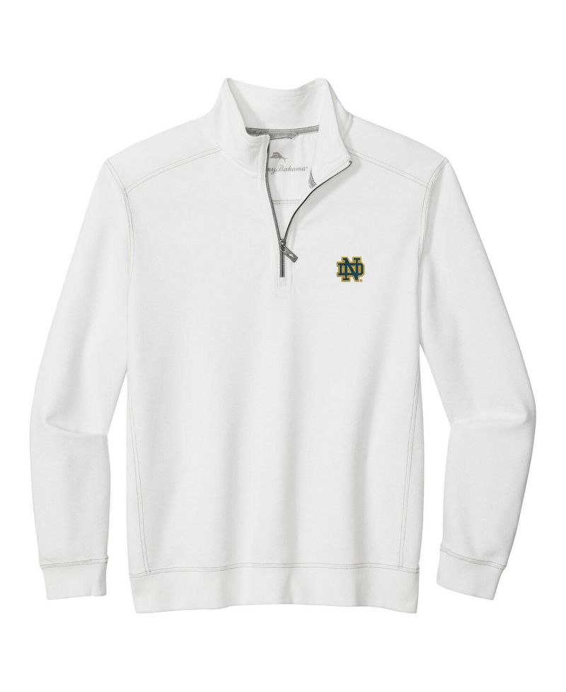 Men's White Notre Dame Fighting Irish Montego Bay Half-Zip Jacket