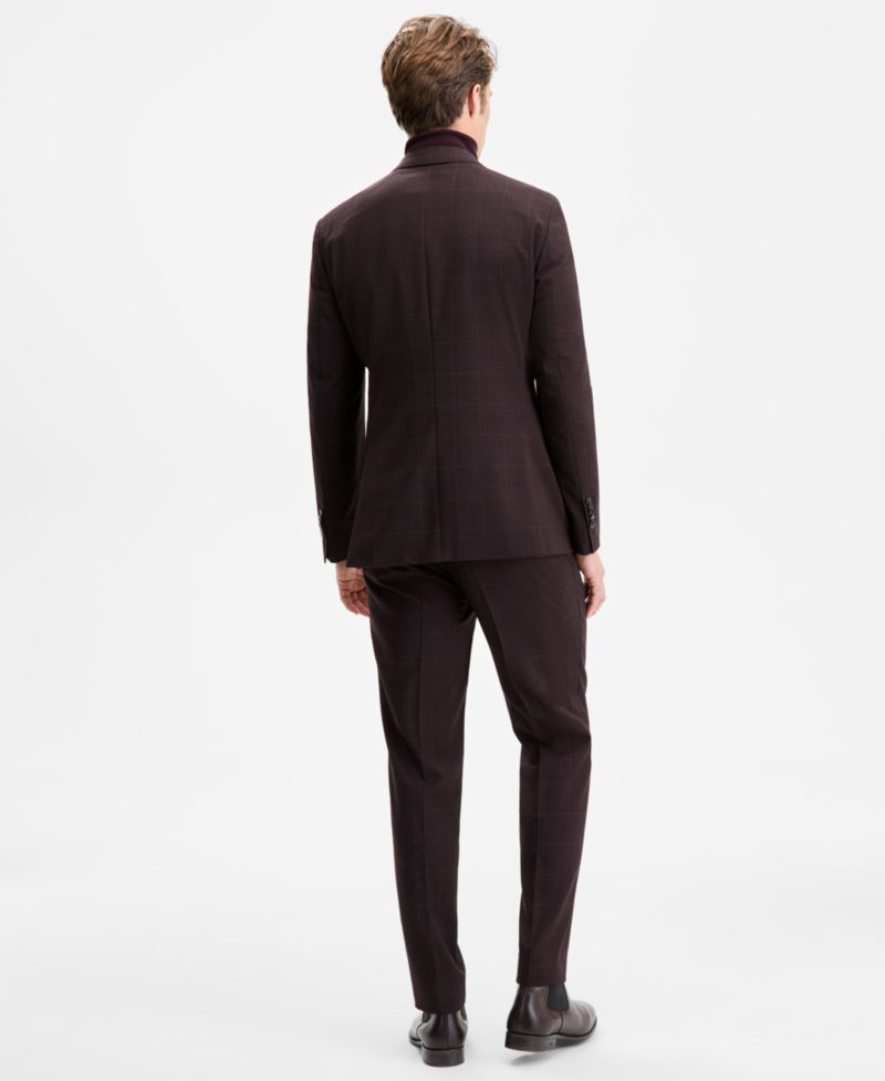 Men's Modern-Fit Plaid Suit Pants