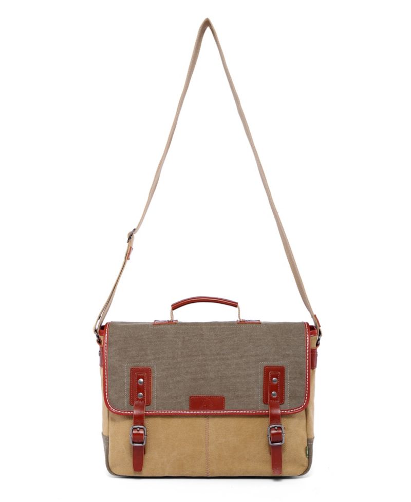 Mountain Wood Canvas Messenger Bag