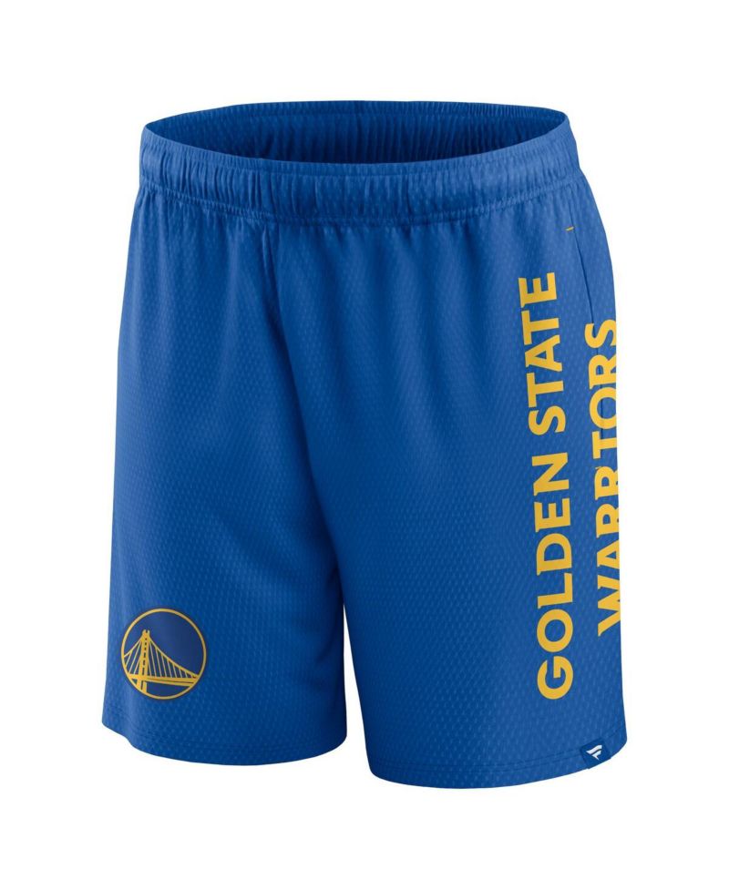 Men's Royal Golden State Warriors Post Up Mesh Shorts