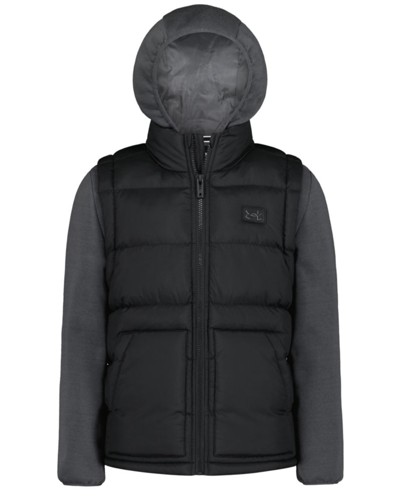 Boys' 8-20 Full-Zip Quilted Hooded Jacket