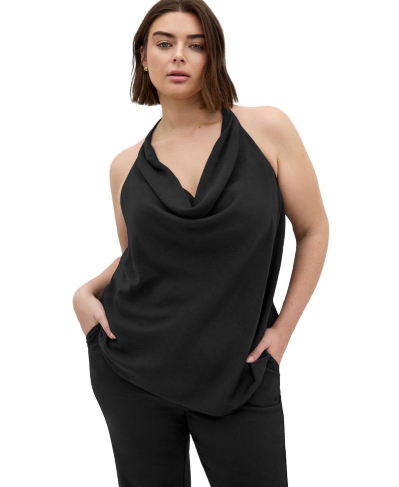 Plus Size Chloe Cowl Neck Sleeveless Top
