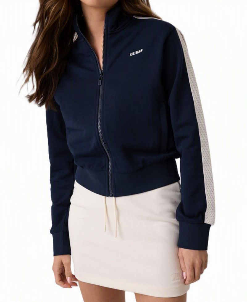 Women's Phoebe Full-Zip High-Neck Cotton-Blend Sweatshirt