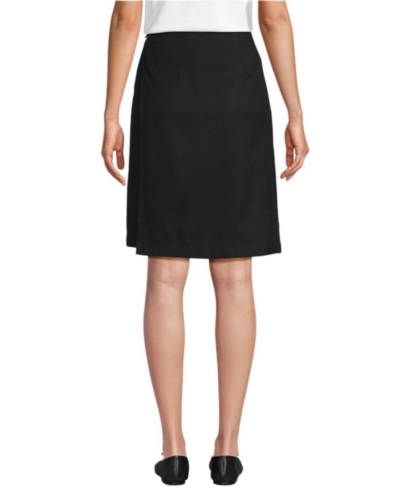 Women's Solid A Line Tab Top of Knee Skort