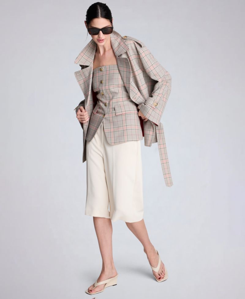 Women's Strapless Button-Front Shirt Vest