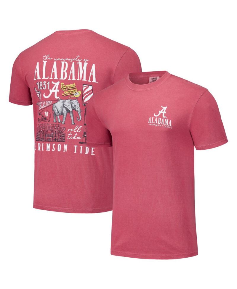 Men's and Women's Crimson Alabama Crimson Tide Hyper Local Campus Poster T-Shirt