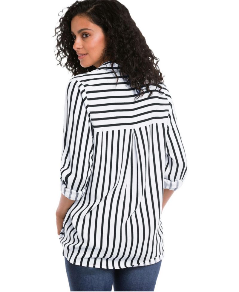Women's Button Placket Popover Tunic