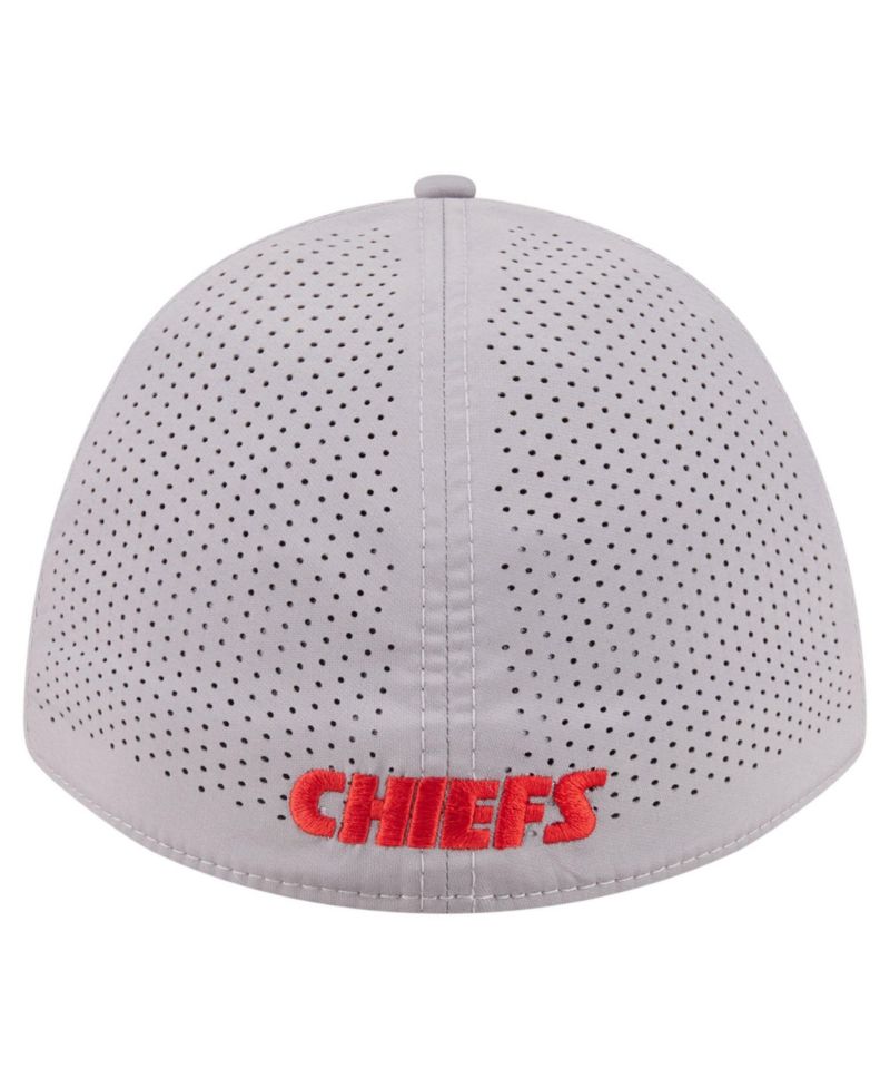 Men's Gray Kansas City Chiefs 39THIRTY M-Crown Stretch Hat