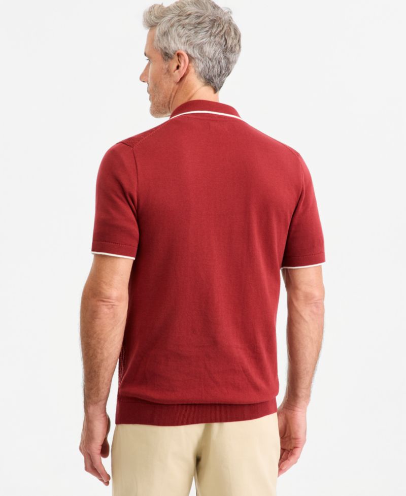 Men's Cable Knit Sweater Polo Shirt, Macy's Exclusive