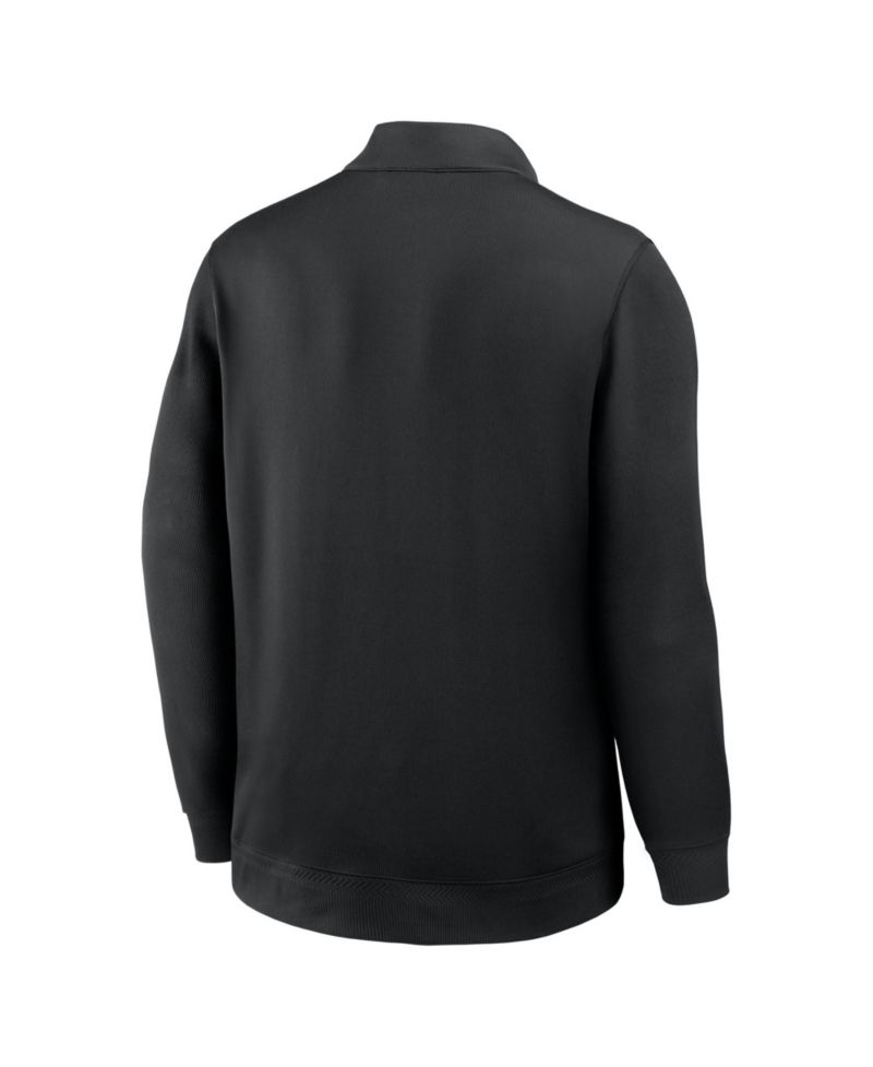 Men's Black Georgia Bulldogs 2025 Coaches Premium Dri-FIT Half-Zip Pullover Sweatshirt