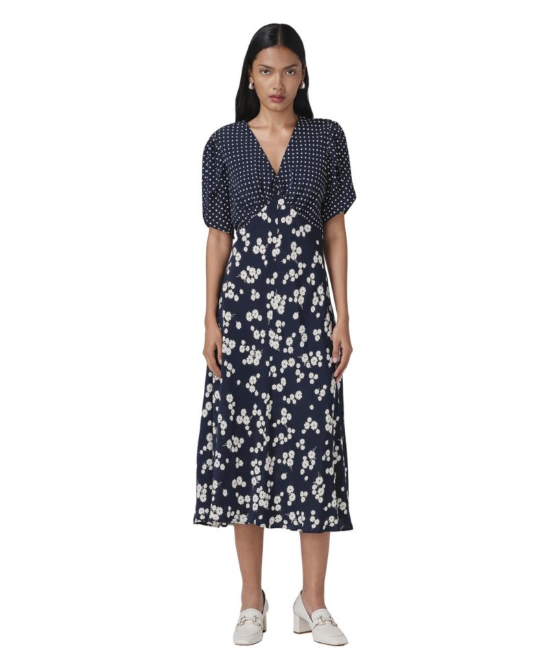 Women's Lulu V-Neck Empire-Waist Midi Dress