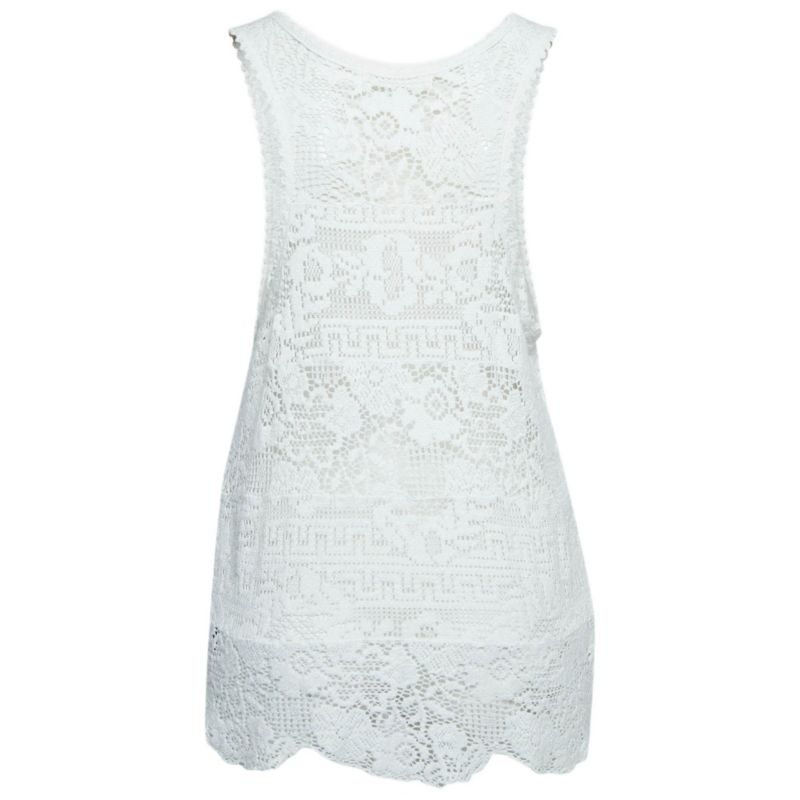 Women's Patterned Lace Sleeveless Top