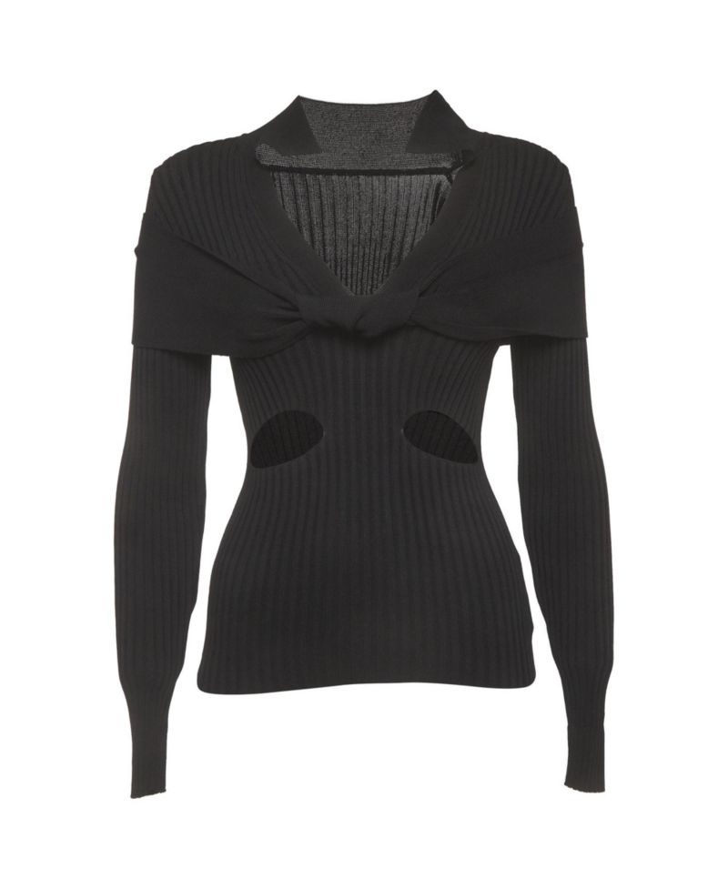 Women's La Maille Asco Ribbed Knit Cut-Out Top