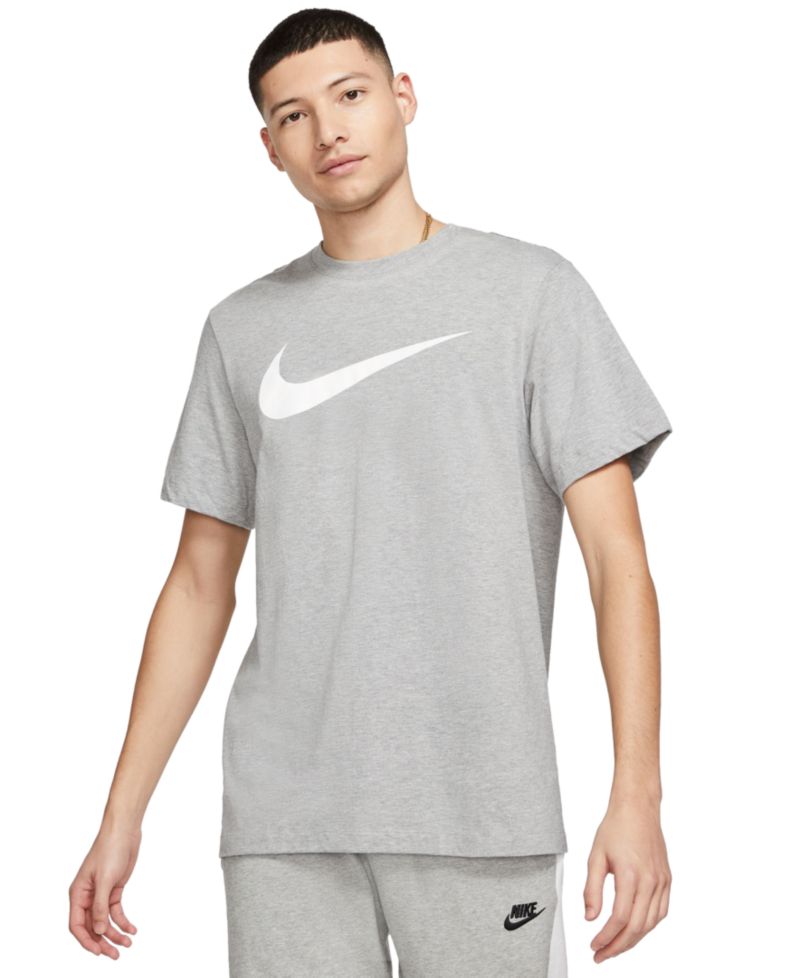 Спортивная мужская футболка Swoosh с коротким рукавом и круглым вырезом горловины