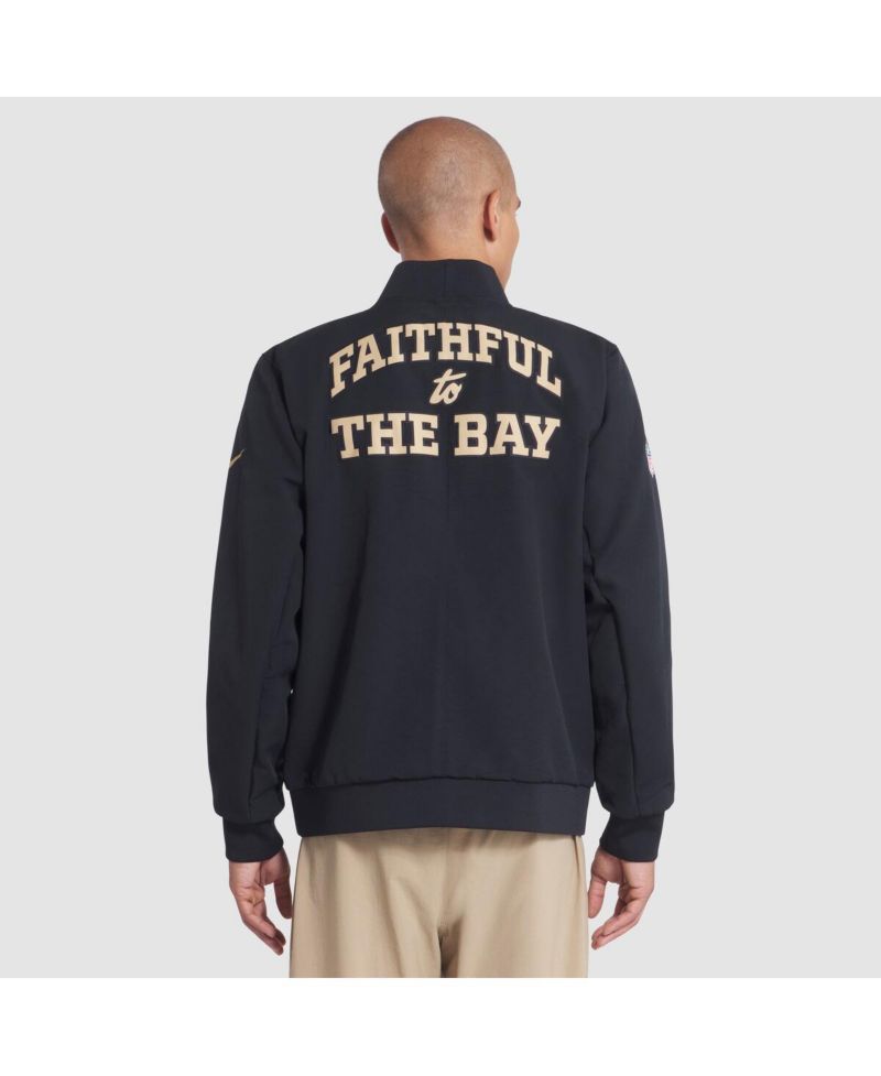 Men's Black San Francisco 49ers 2025 Rivalries Collection Sideline Full-Zip Bomber Jacket