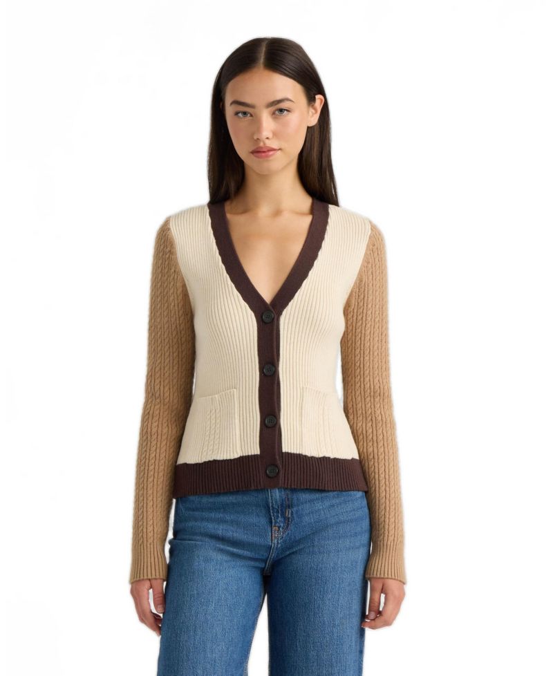 Women's Block Cable Cardigan