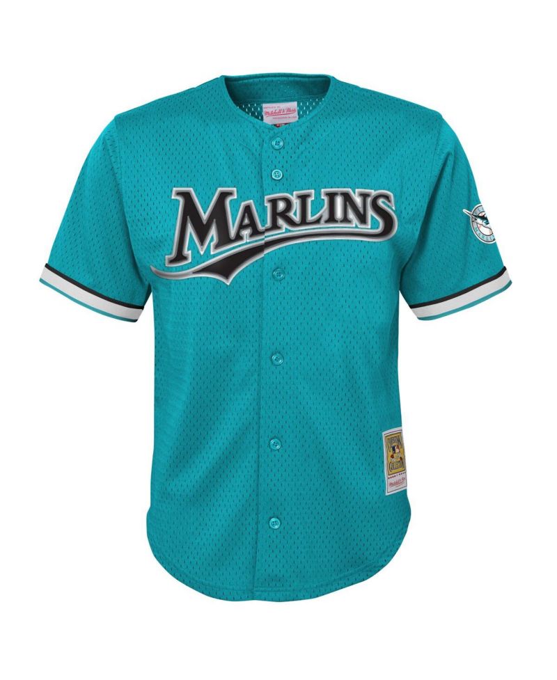 Big Boys and Girls Andre Dawson Teal Florida Marlins Mesh Batting Practice Replica Jersey