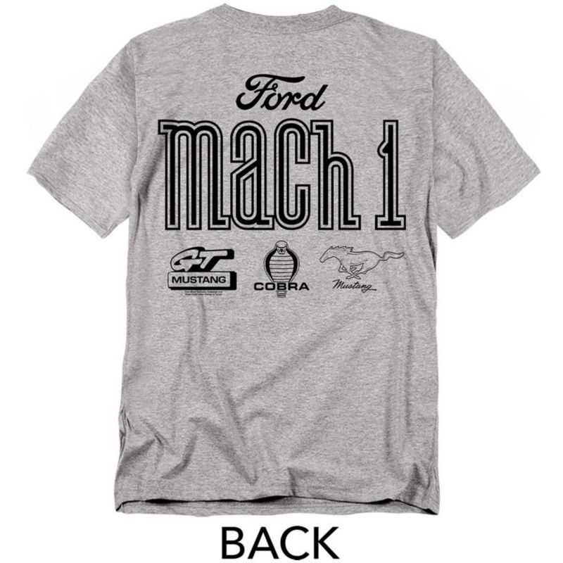 Men's Ford Mach 1 Logos Front Back T-Shirt