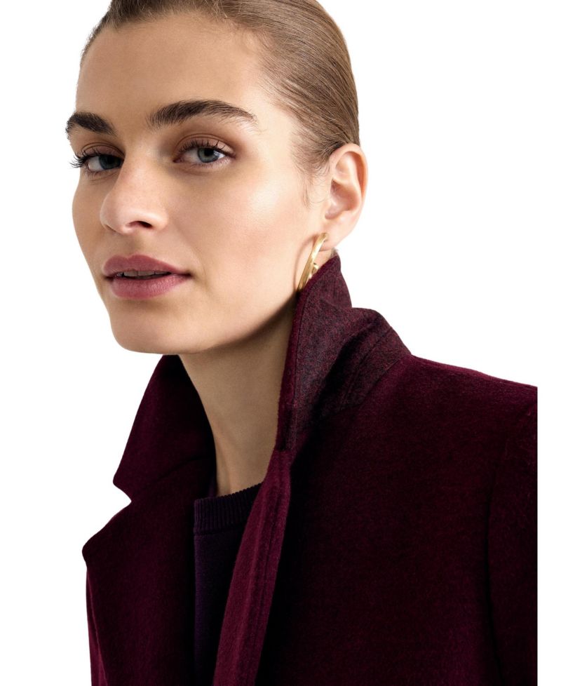 Women's Lydia Wool-Blend Mid-Length Lined Coat