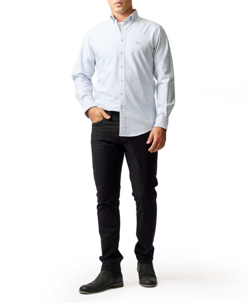 Men's Oxford Riverhead Check Sports Fit Cotton Shirt