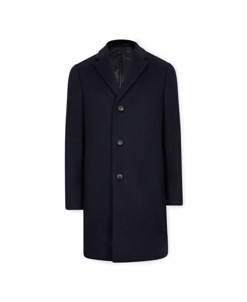 Men's Gable Wool-Blend Single-Breasted Mid-Length Overcoat
