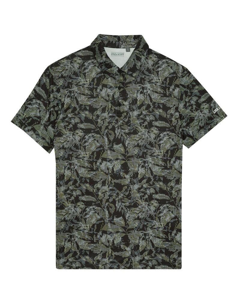 Men's Golf Digital Floral Polo Shirt