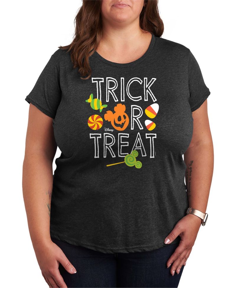 Disney Trick or Treat Mickey Mouse Women's Short Sleeve Graphic T-shirts