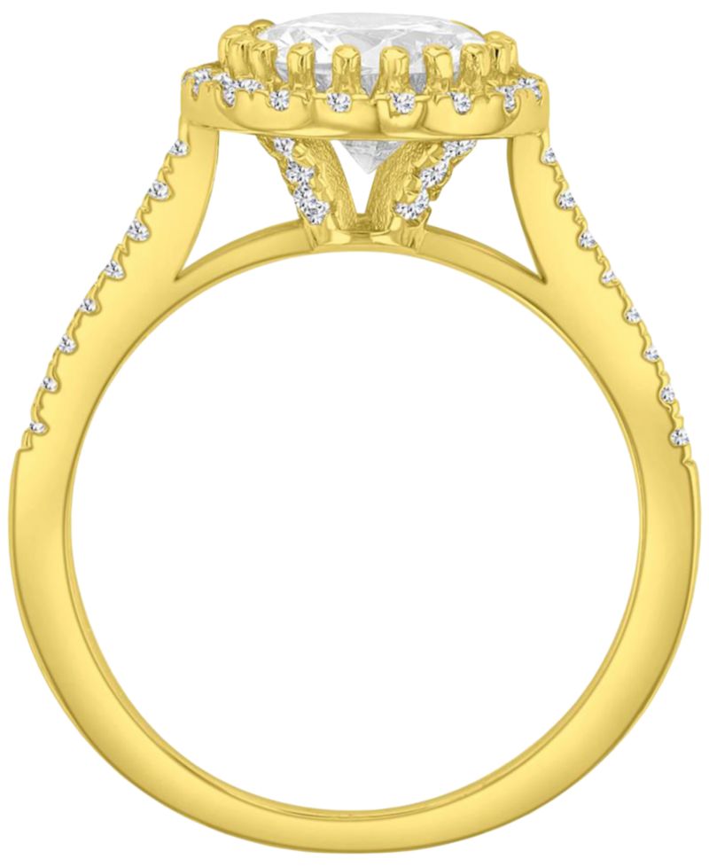 14k Gold-Plated Round Timeless Bridal Ring