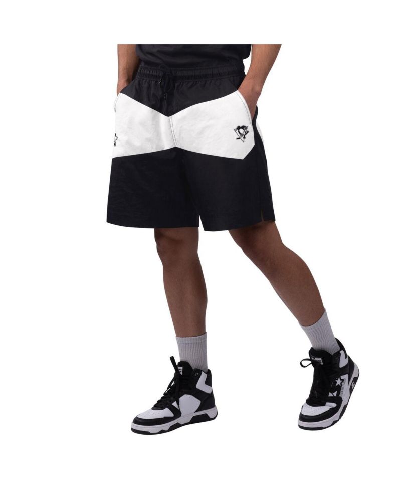 Men's x NHL Black Ice Black/White Pittsburgh Penguins Linechange Shorts