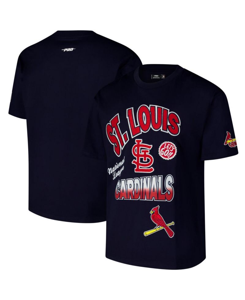 Men's Navy St. Louis Cardinals Turn It Up Dropped Shoulder T-Shirt