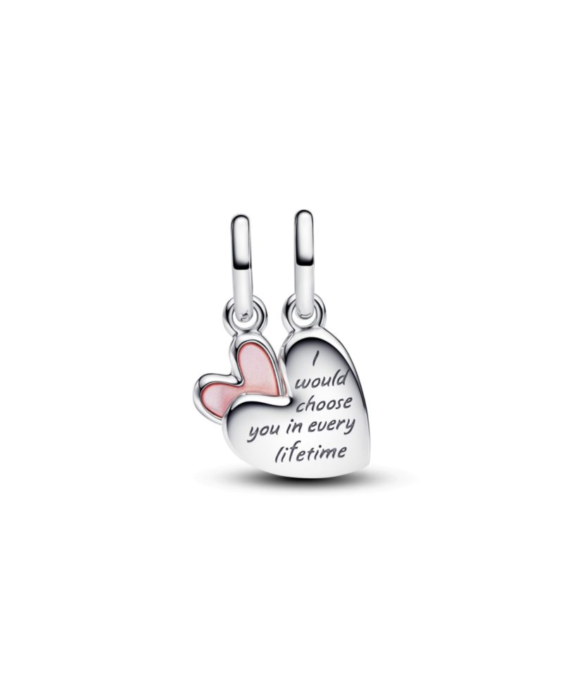 Splitable Mother Daughter Dangle Sterling Silver Charms