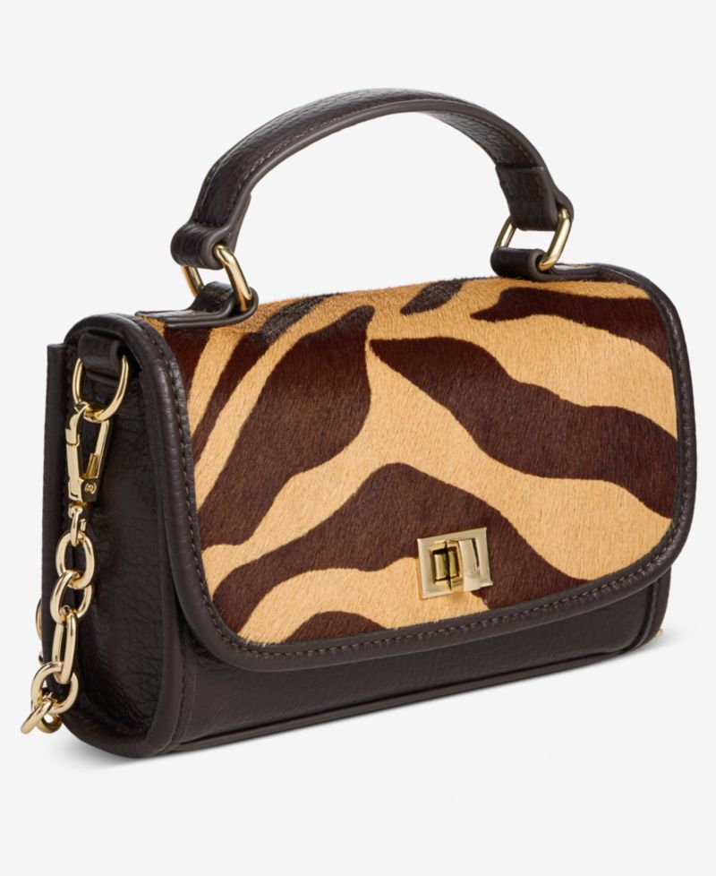 Tollann Zebra-Print Crossbody Bag